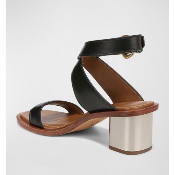 Vince Women's Dalia Strappy Block Heel Sandals in Black Size 6.5 - Picture 3 of 16
